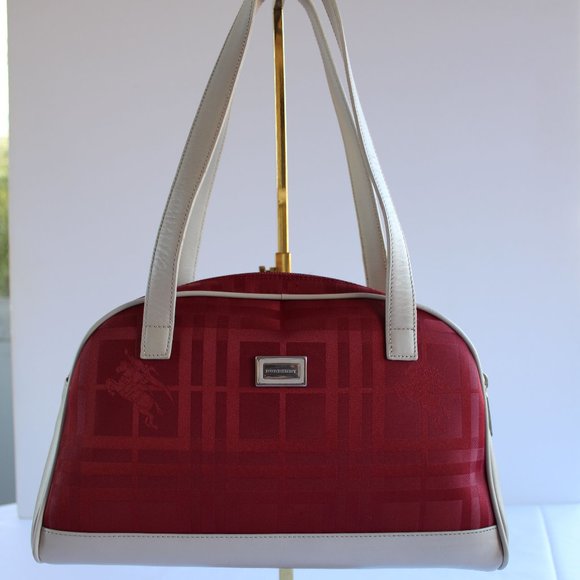 Burberry Handbags - Burgundy Burberry Bowling bag
